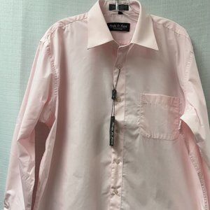 Moda Di Raza Men's Pink Long Sleeve Dress Shirt -NWT. 16-1/2, 32/33